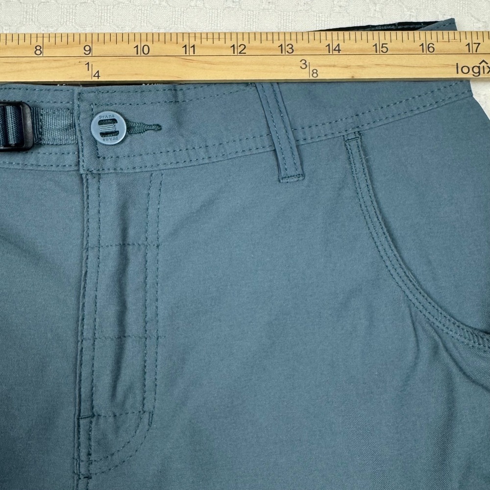 Prana Zion Stretch Outdoor Shorts Mens 32 Blue Cargo Standard Fit 8" Hiking - Picture 4 of 14